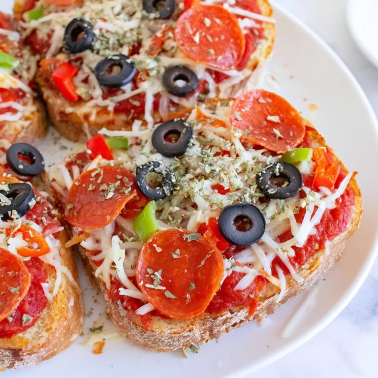 Crispy, garlic-buttered bread transforms into delicious Air Fryer Pizza Toast, loaded with marinara and melted mozzarella.