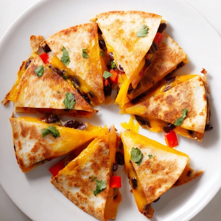 This easy Blooming Quesadilla Ring is a party appetizer, featuring mini cheese quesadillas arranged in a blooming shape, ready to be pulled apart and dipped.