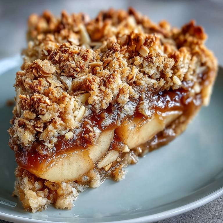 Serving warm Cardamom-Spiced Apple Crisp with a scoop of vanilla ice cream.