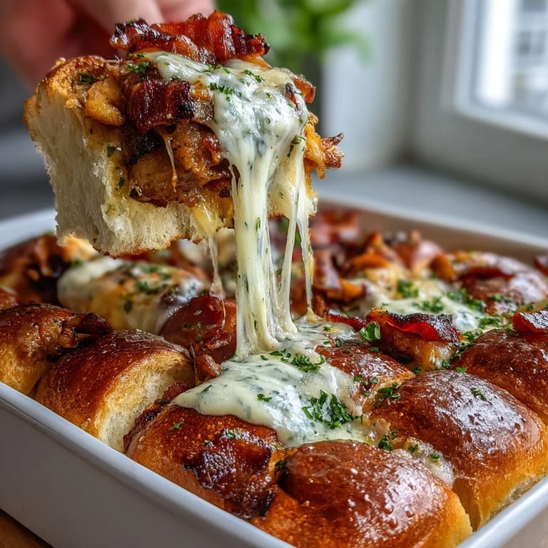 Gourmet Hot Brown Sliders on Brioche: Luscious turkey, bacon, and Gruyère Mornay sauce layered on buttery brioche buns, perfect for festive gatherings or game day spreads.