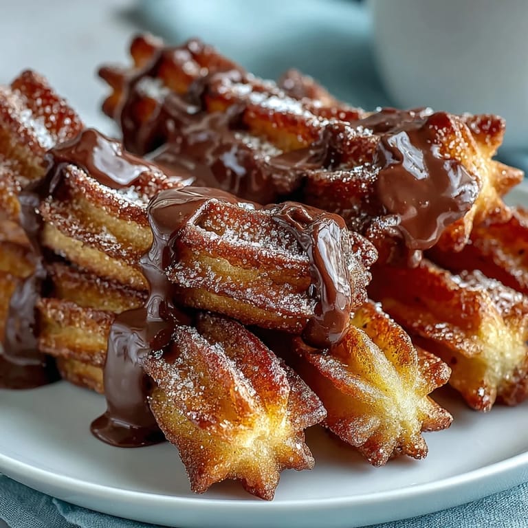 Bite-sized churros fried to perfection, tossed in cinnamon sugar, and paired with warm, silky chocolate sauce for dipping.  