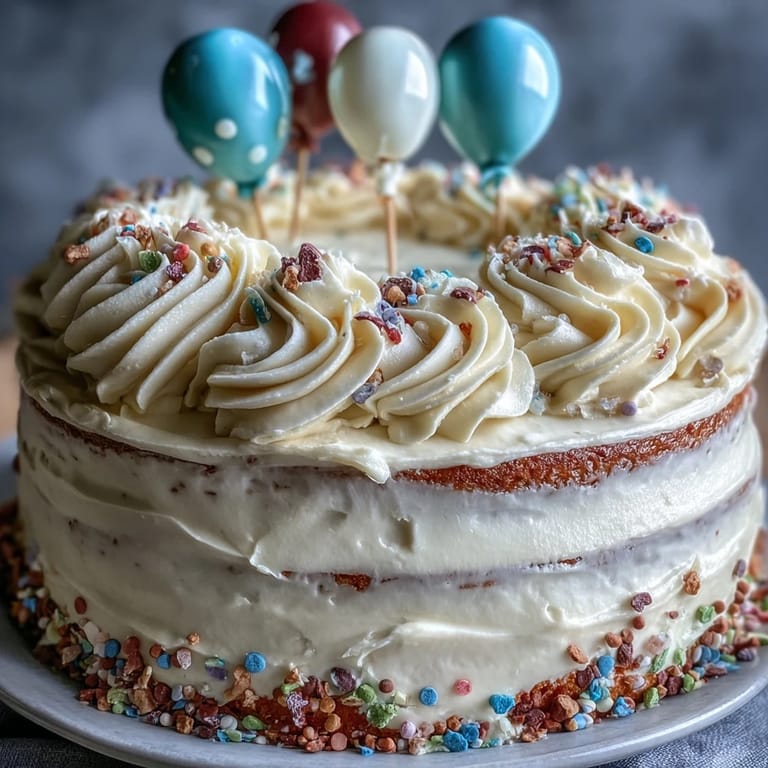 Elegant vanilla graduation cake featuring two tiers of moist sponge, creamy buttercream frosting, and playful balloon decorations—perfect for honoring graduates.