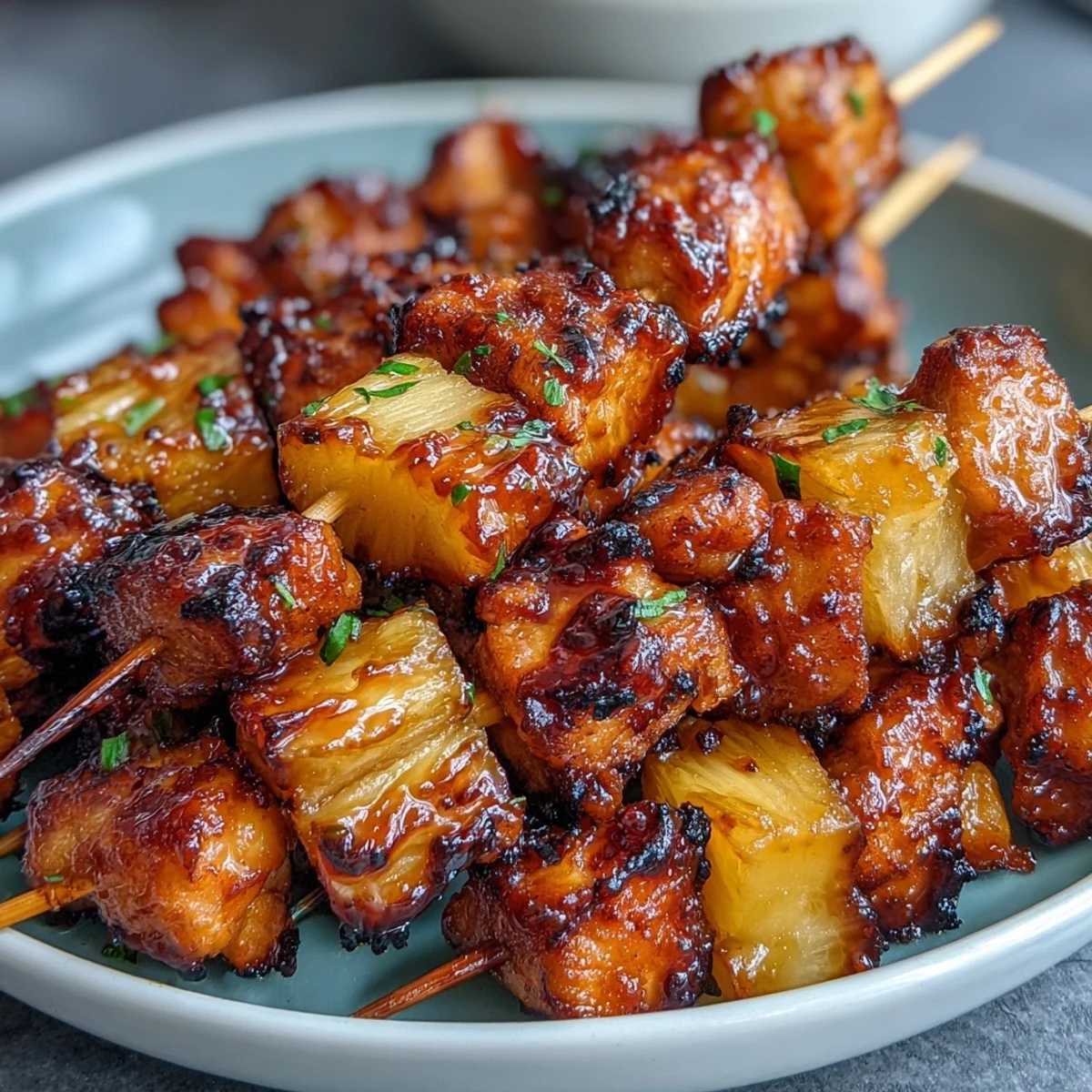 Crispy air fryer chicken pineapple bites with juicy marinated chicken and sweet pineapple chunks, perfect for easy appetizers.  