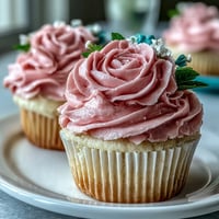 Beautiful pastel buttercream flowers adorn soft vanilla cupcakes, perfect for baby showers and spring celebrations.  