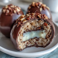 Dubai Chocolate Strawberry Easter Eggs with Crunch Filling in elegant molds, golden leaf accent, ready to serve.